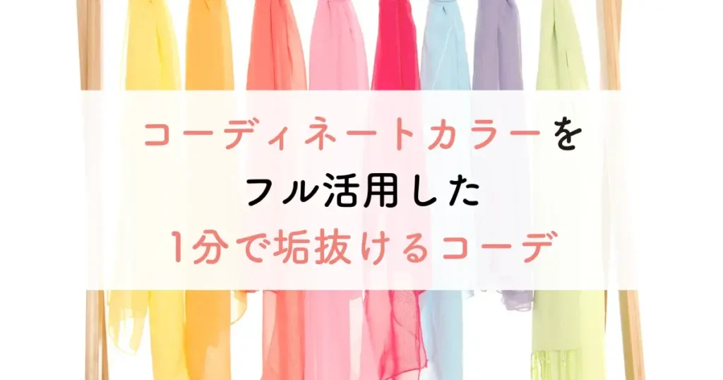 コーディネートカラーをフル活用した1分で垢抜けるコーデ