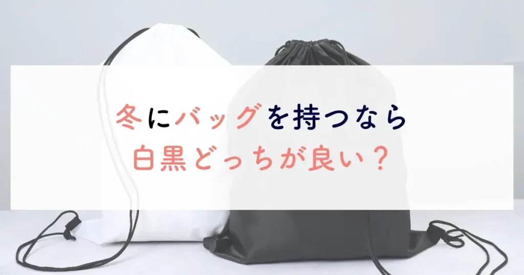 冬にバッグを持つなら白黒どっちが良い？