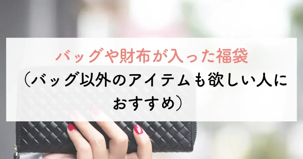 バッグや財布が入った福袋（バッグ以外のアイテムも欲しい人におすすめ）