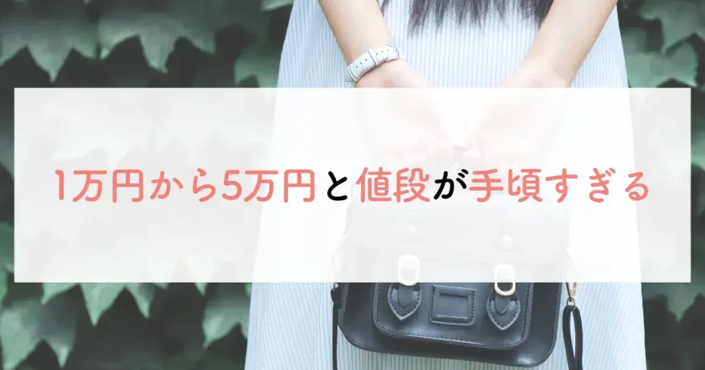 1万円から5万円と値段が手頃すぎる