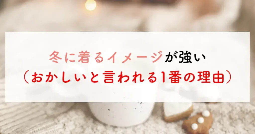 冬に着るイメージが強い（おかしいと言われる1番の理由）